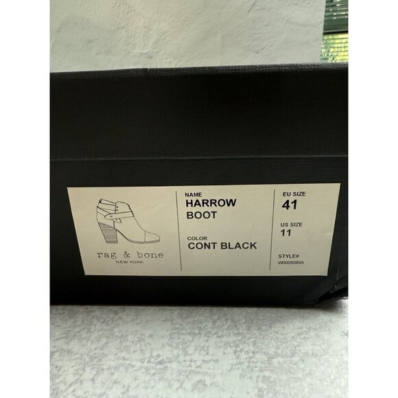 SOLD ❣️Rag & Bone Harrow Black Booties size 41 - Picture 6 of 14